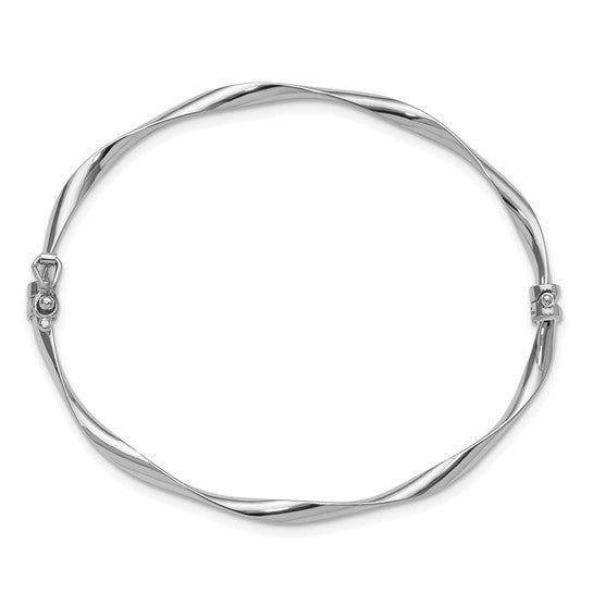 10KWG Polished Twist Bangle Bracelet