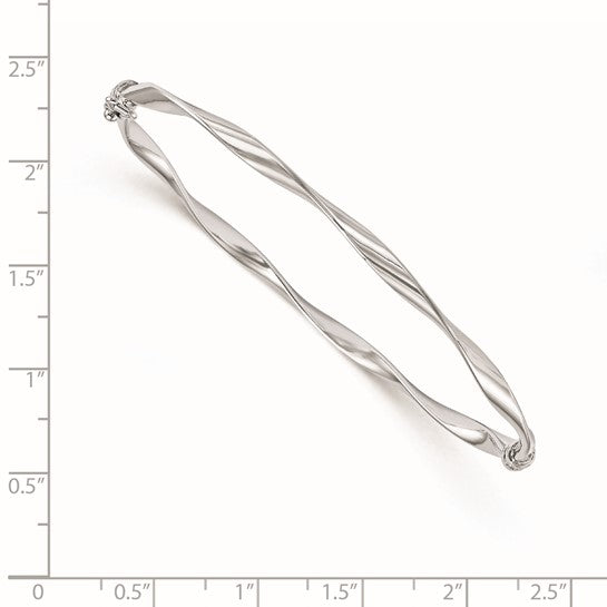 10KWG Polished Twist Bangle Bracelet