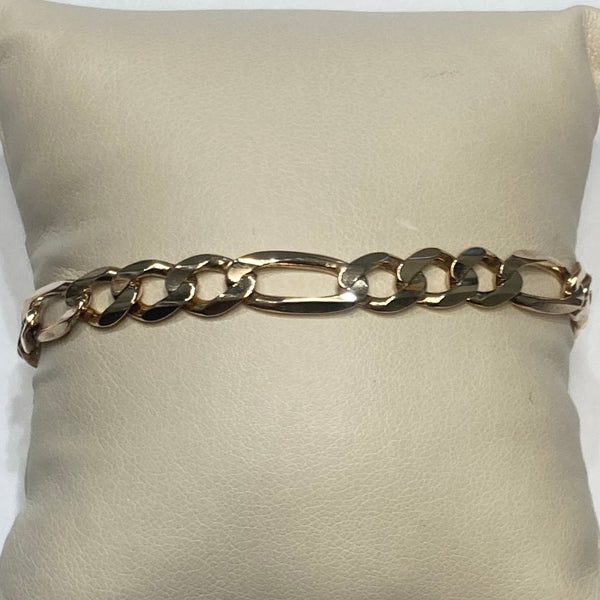 9.5" 10k Figaro Link Bracelet