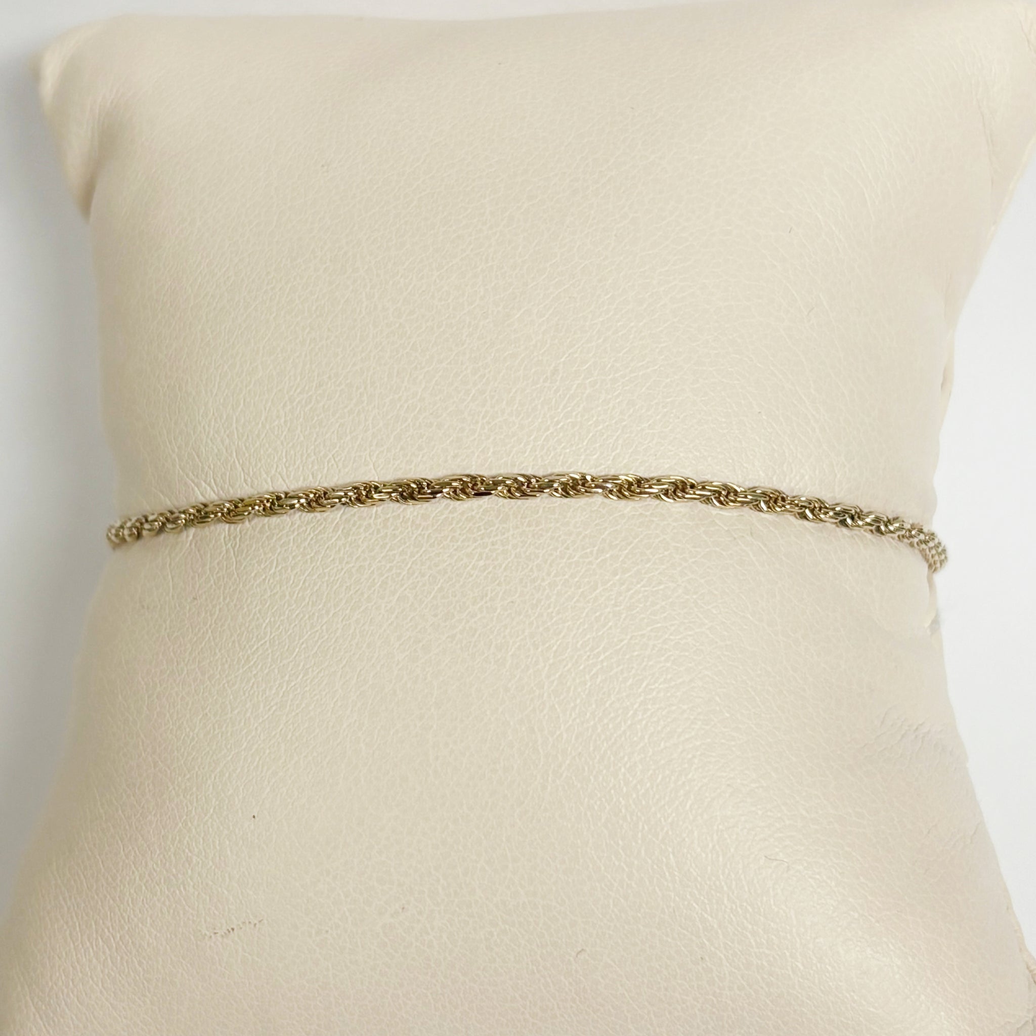 7.5" 14k Diamond-Cut Rope Bracelet