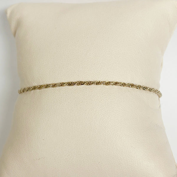 7.5" 14k Diamond-Cut Rope Bracelet
