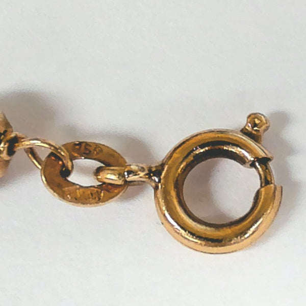 6.5" 18K Fancy Bead & Bar Link Bracelet