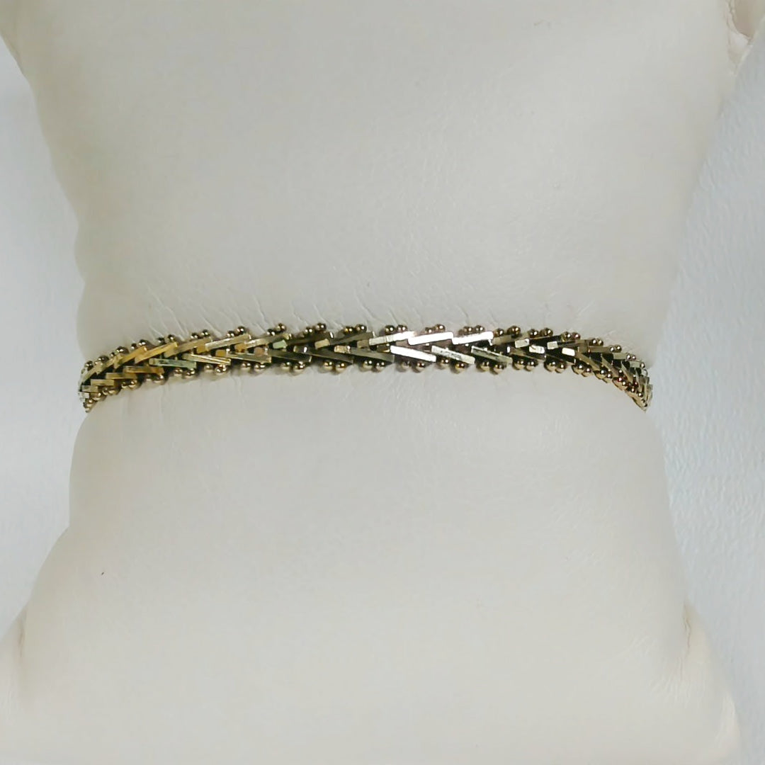 7" 14K Fancy Link Braceley