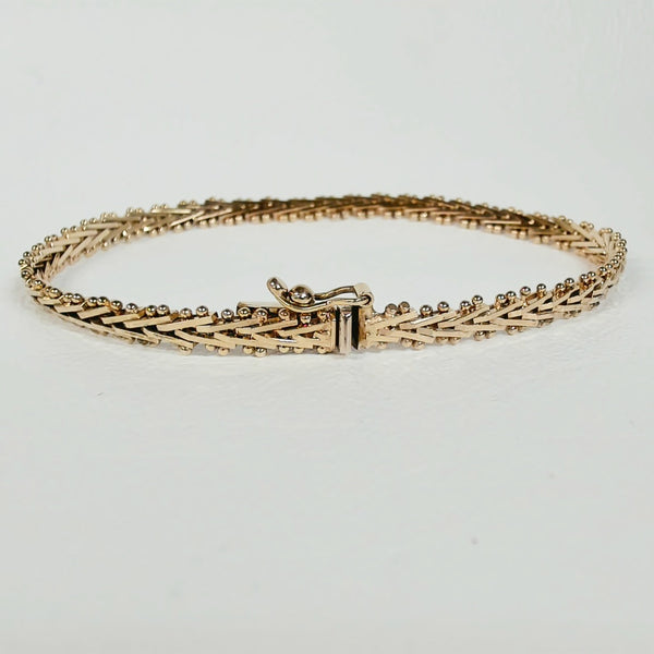 7" 14K Fancy Link Braceley