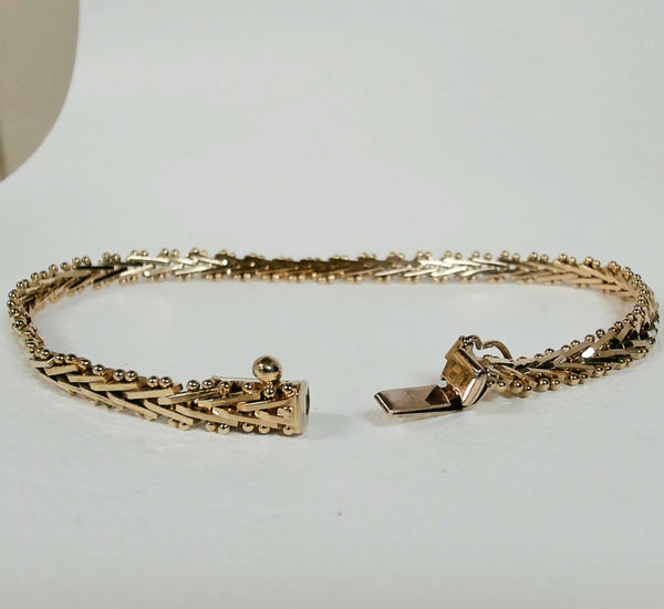 7" 14K Fancy Link Braceley