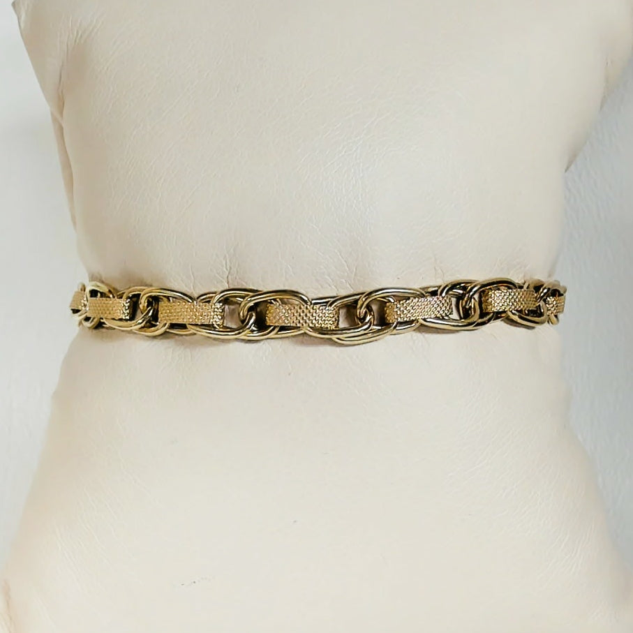 7" 14K 5.8GR Hollow Fancy Link Bracelet