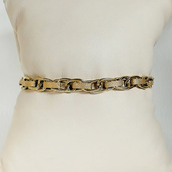 7" 14K 5.8GR Hollow Fancy Link Bracelet