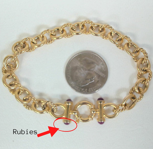 7.25" 14K Round Link Bracelet