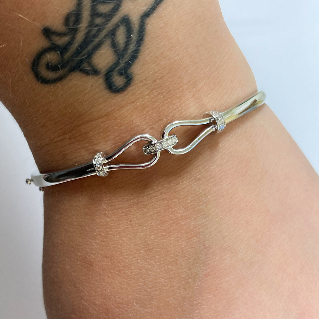 14K Diamond Single line 14K Tattoo Bracelet – Petra Jewelry