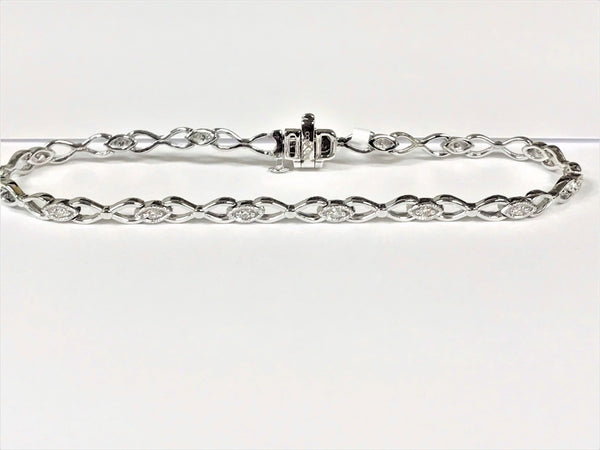 Sterling Silver Diamond Fashion Bracelet