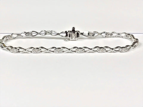 Sterling Silver Diamond Fashion Bracelet