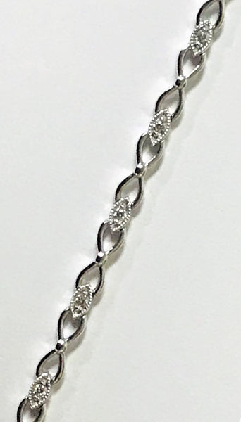 Sterling Silver Diamond Fashion Bracelet
