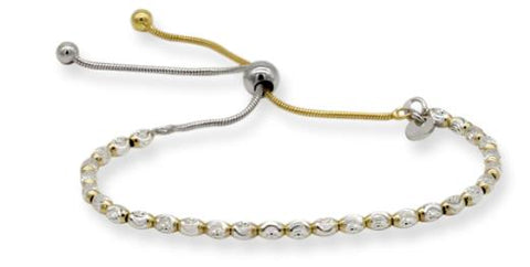 Stellari Gold Two-Tone Moon Beads Bolo Bracelet
