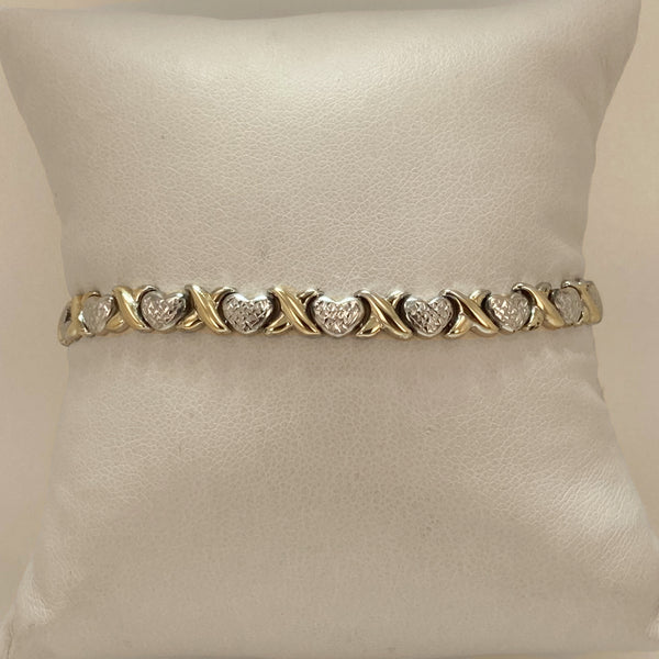 Sterling / 14k Gold-Filled Hugs & Kisses Bracelet