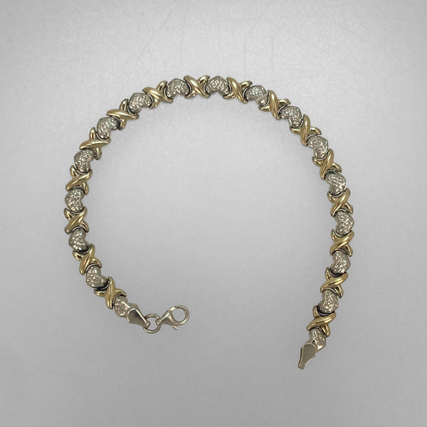 Sterling / 14k Gold-Filled Hugs & Kisses Bracelet