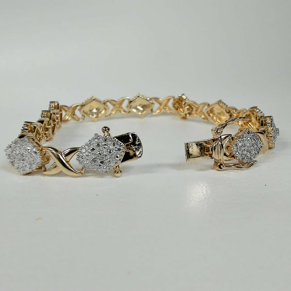 7.25" Sterling Gold-Plated XO Bracelet