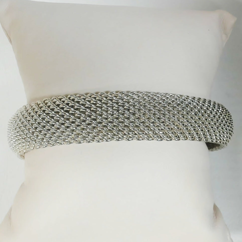Sterling Silver Tiffany & Co. Mesh Bangle