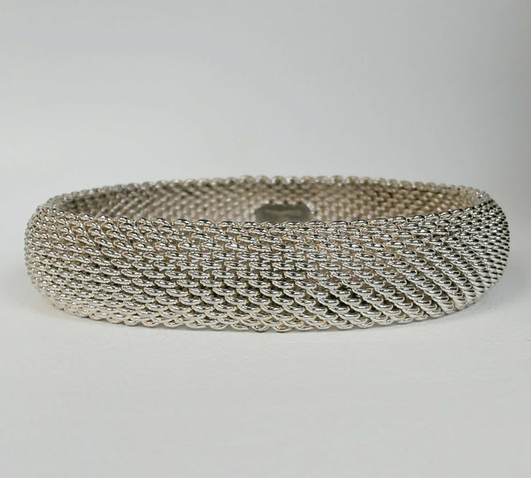 Sterling Silver Tiffany & Co. Mesh Bangle