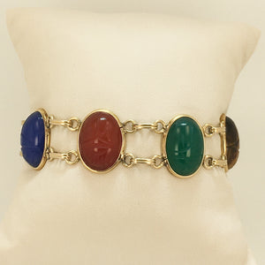 12k Gold-Filled Scarab Bracelet