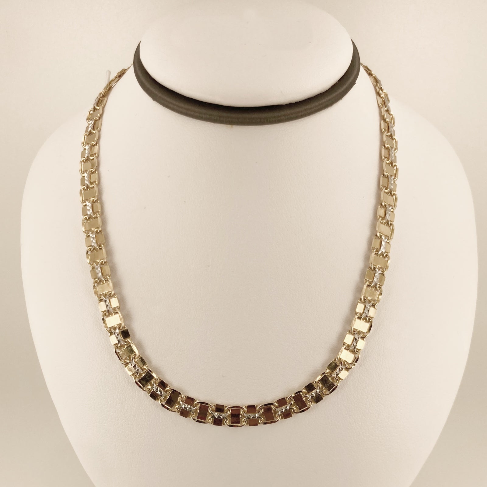 17.75" 14K Diamond-Cut Fashion Necklace