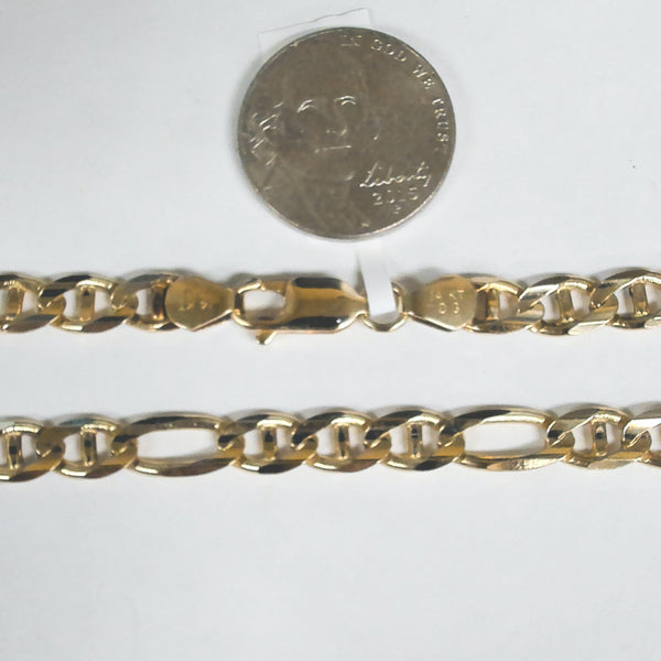 21" 14KYG Figaro Chain