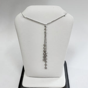 18" 14K Diamond-Cut Lariat Necklace