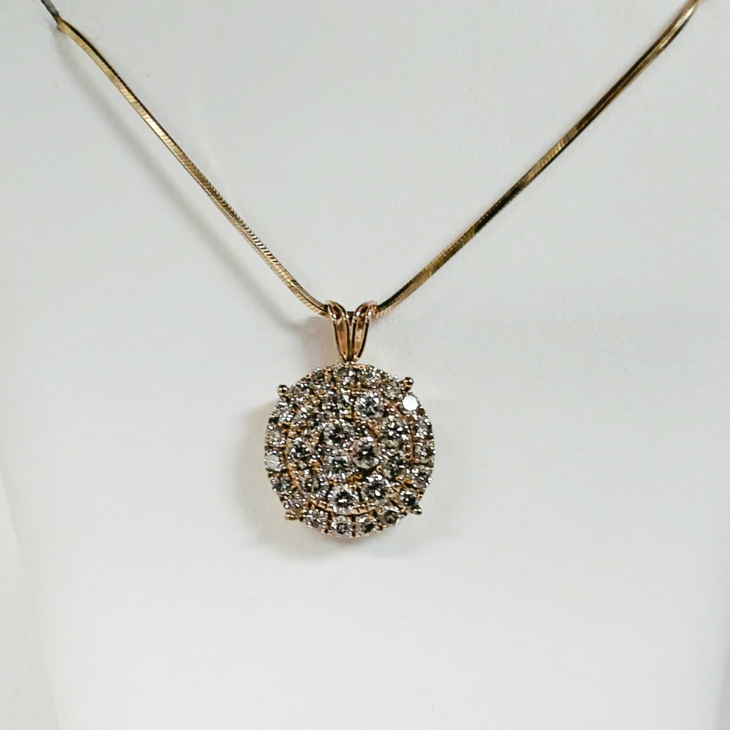 1.00TW Diamond Cluster Necklace