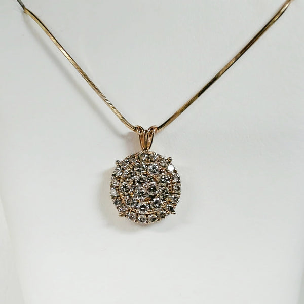 1.00TW Diamond Cluster Necklace