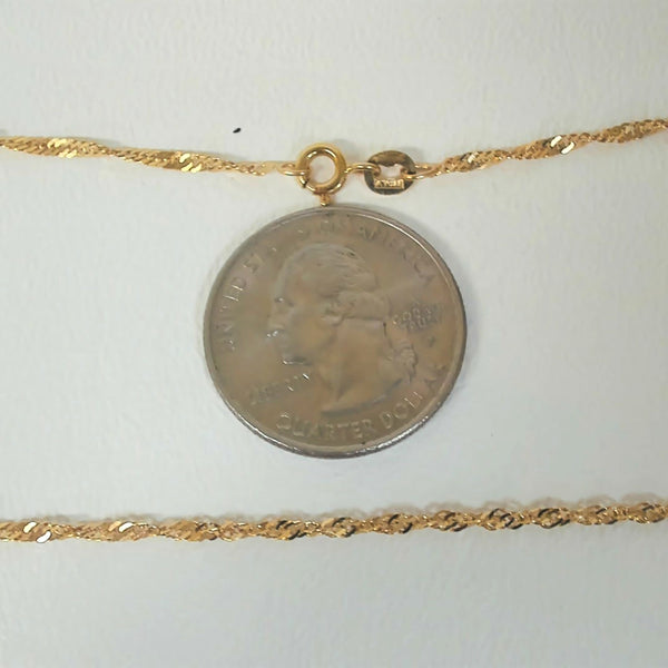 16" 14K Singapore Chain