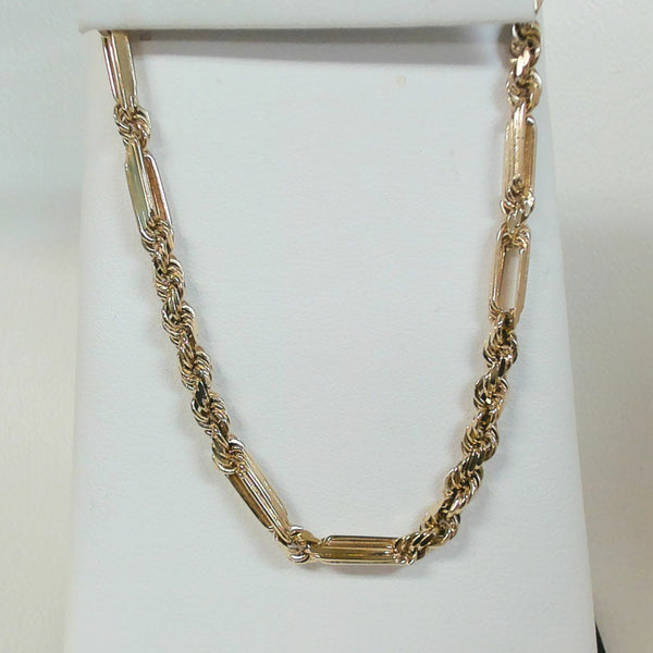 25" 14K 25.9GR Milano Rope Chain