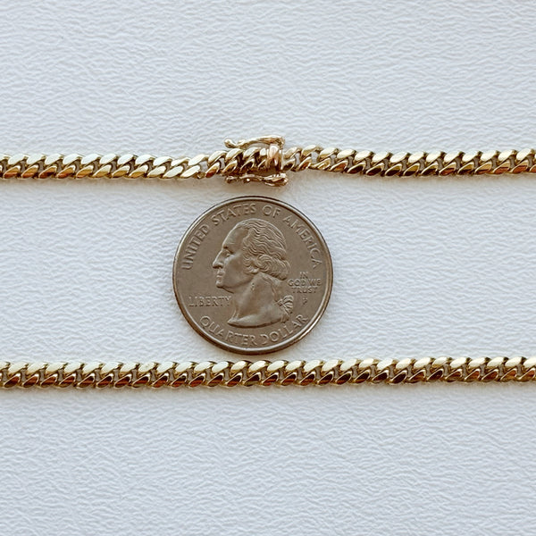 18" 10K 4MM Miami Link Chain