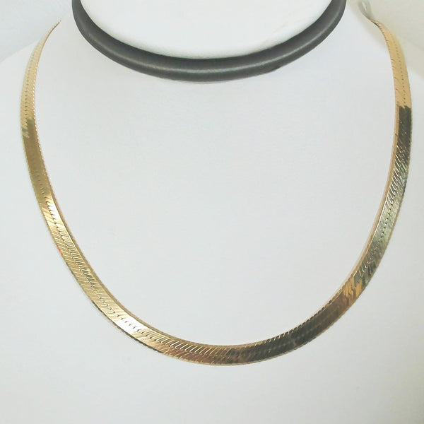 20" 14K 4.5MM Herringbone Necklace