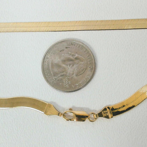 22" 14K 5MM Herringbone Necklace