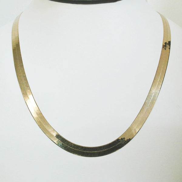 22" 14K 5MM Herringbone Necklace
