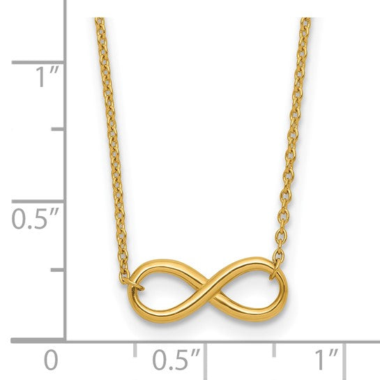 14K Polished Infinity Necklace