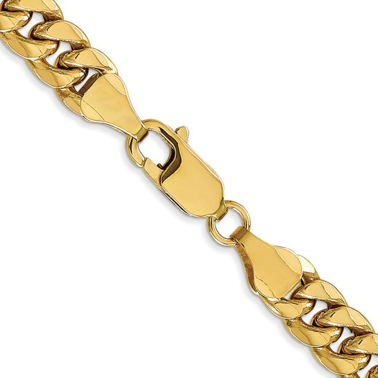 20" 10K Yellow Gold 6.75mm Miami Curb Link Chain