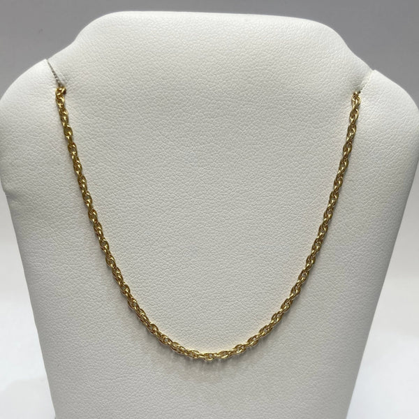 24" 18K Pendant Rope Chain