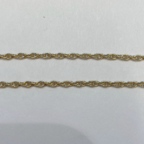 24" 18K Pendant Rope Chain