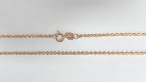 18" 14KYG Diamond-Cut Rope Chain