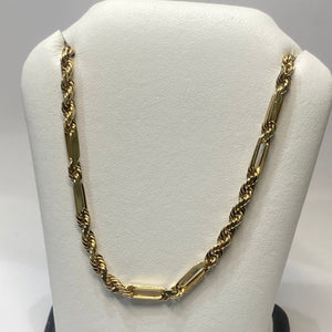 24" 14KYG Milano Rope Chain