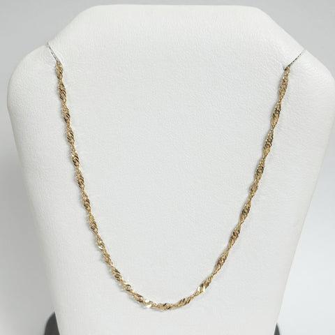24" 14K Singapore Link Chain