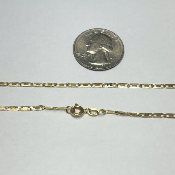 15" 18K Anchor Link Chain