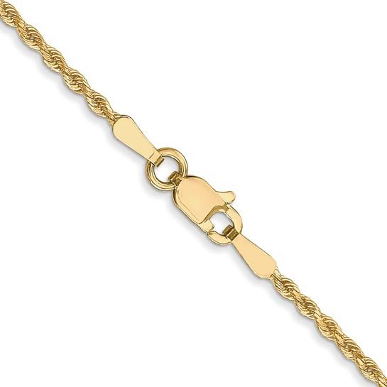 20" 10k 1.75mm Diamond-Cut Rope Chain