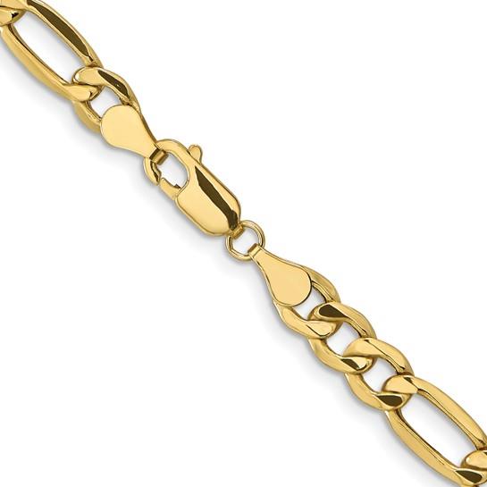 20" 10KYG 6.6mm Semi-Solid Figaro Chain
