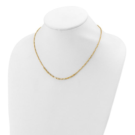 14K Diamond-Cut Link Fashion Necklace