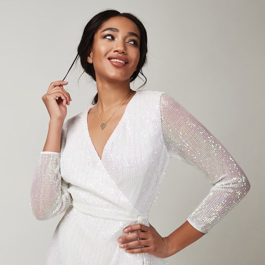 14k Two-Tone Diamond-Cut 5-Bar Drop Necklace