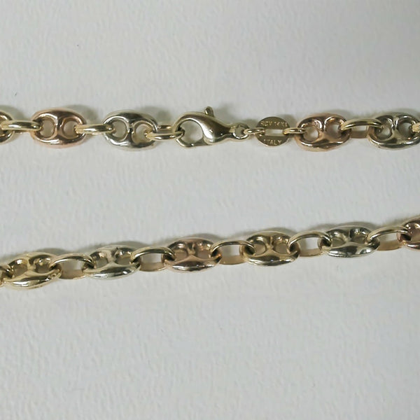 24" 14K Tri-Color Puffy Gucci-Link Chain