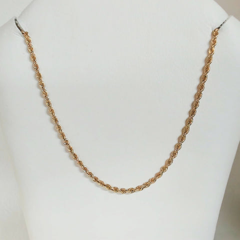 20" 18K Diamond-Cut Rope