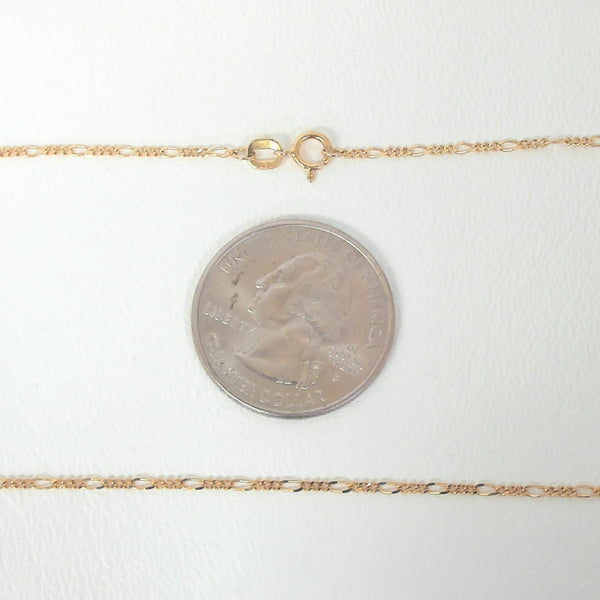 20" 10K Mini Figaro Chain