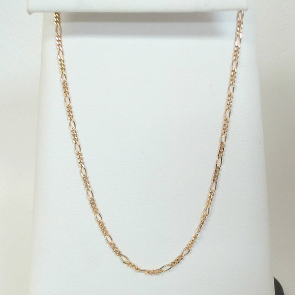 20" 10K Mini Figaro Chain